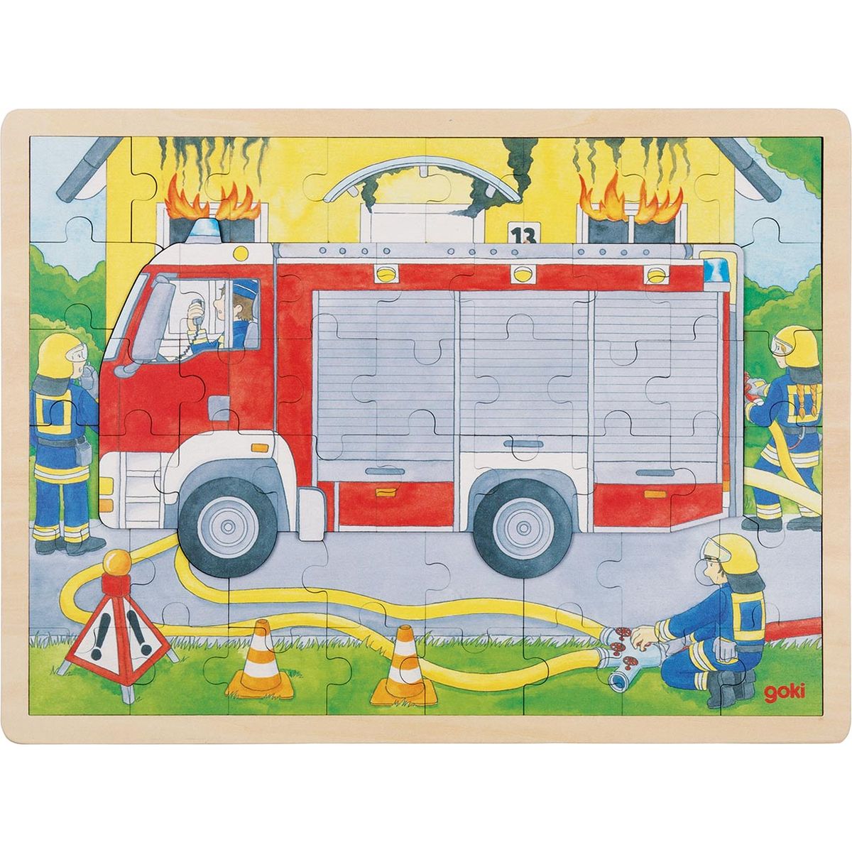 Schichtenpuzzle Feuerwehreinsatz