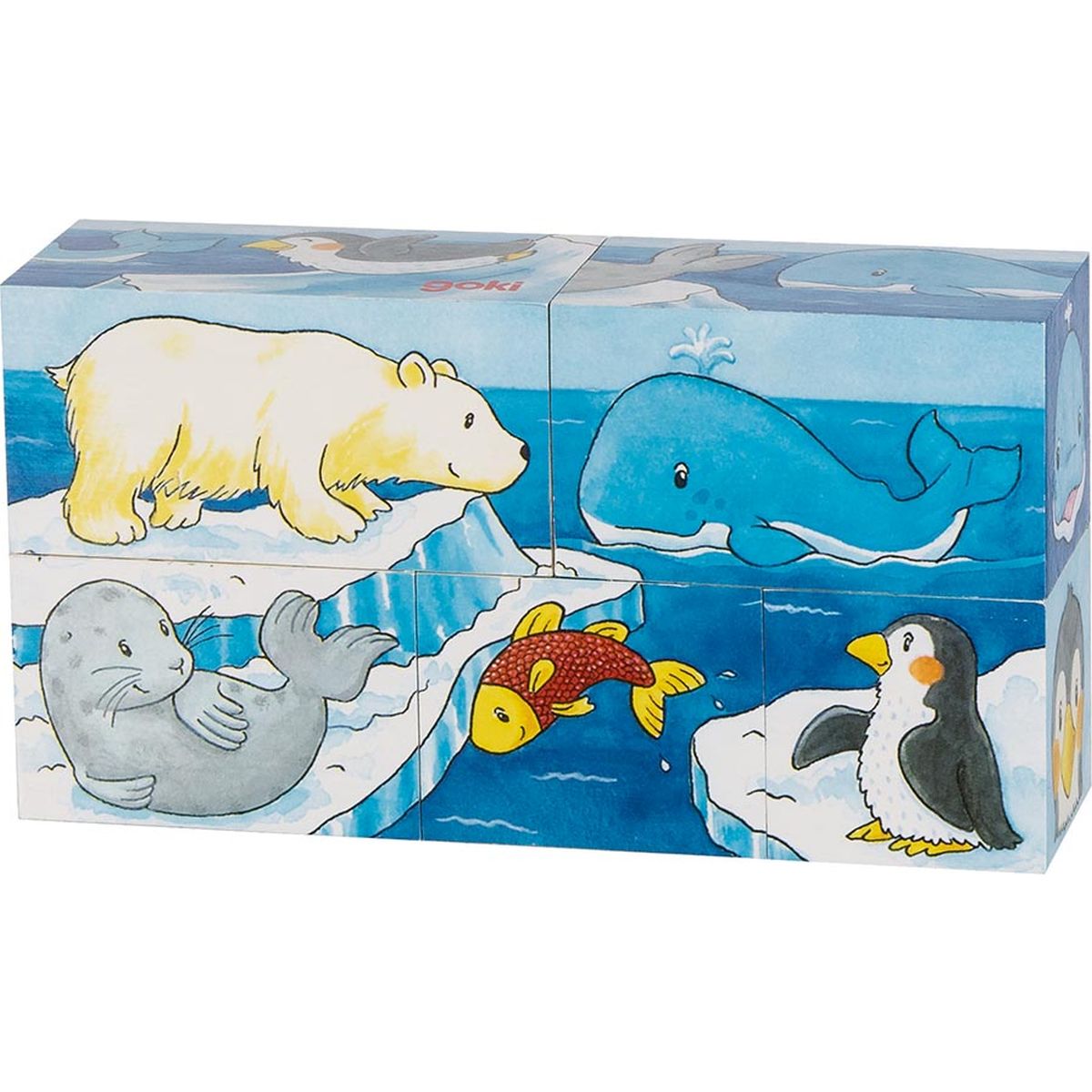 Würfelpuzzle Safari und Arktis