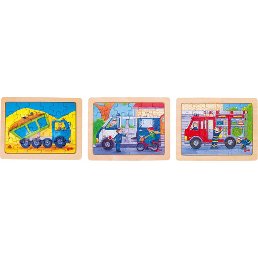 Einlegepuzzle Bei der Arbeit