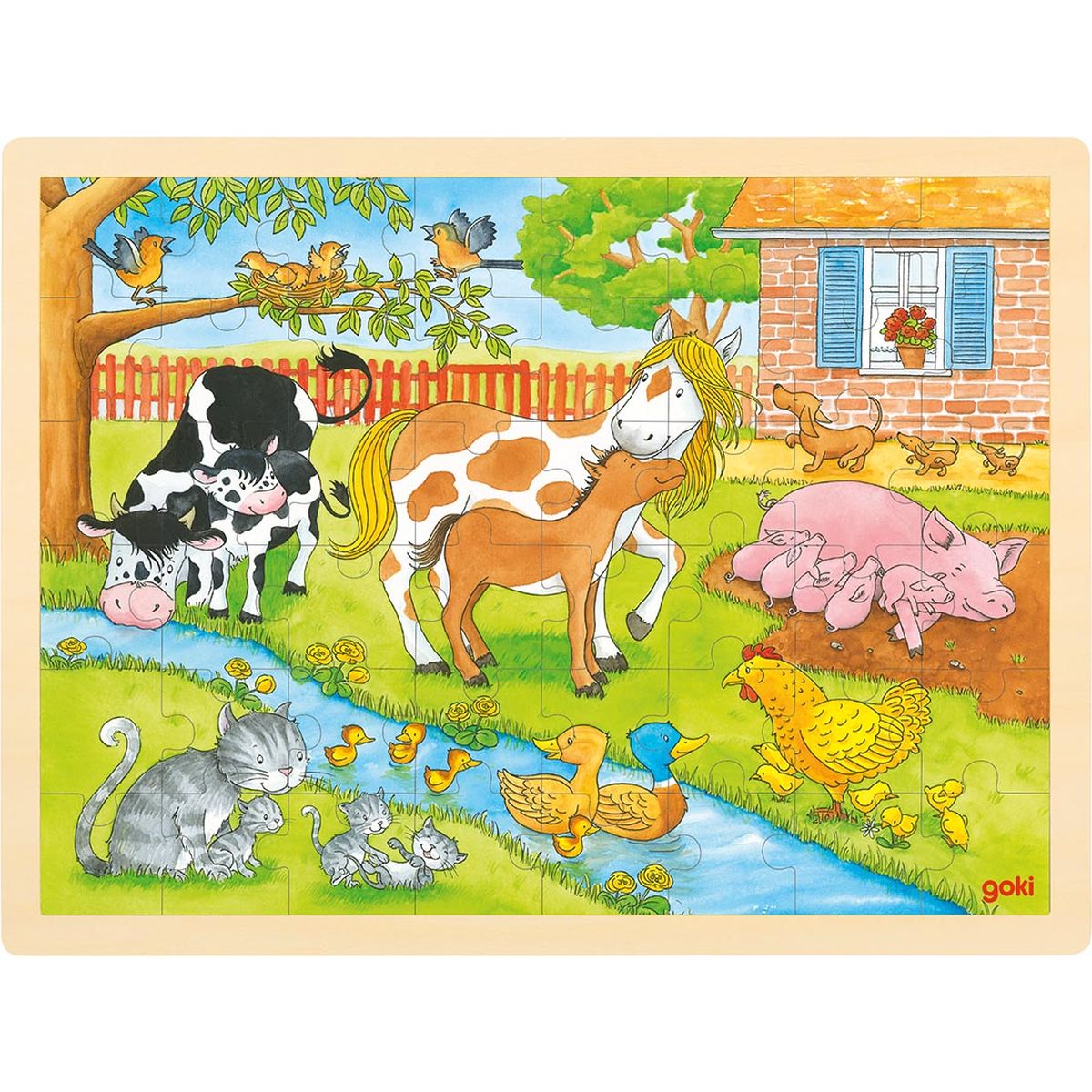 Einlegepuzzle Leben auf dem Bauernhof
