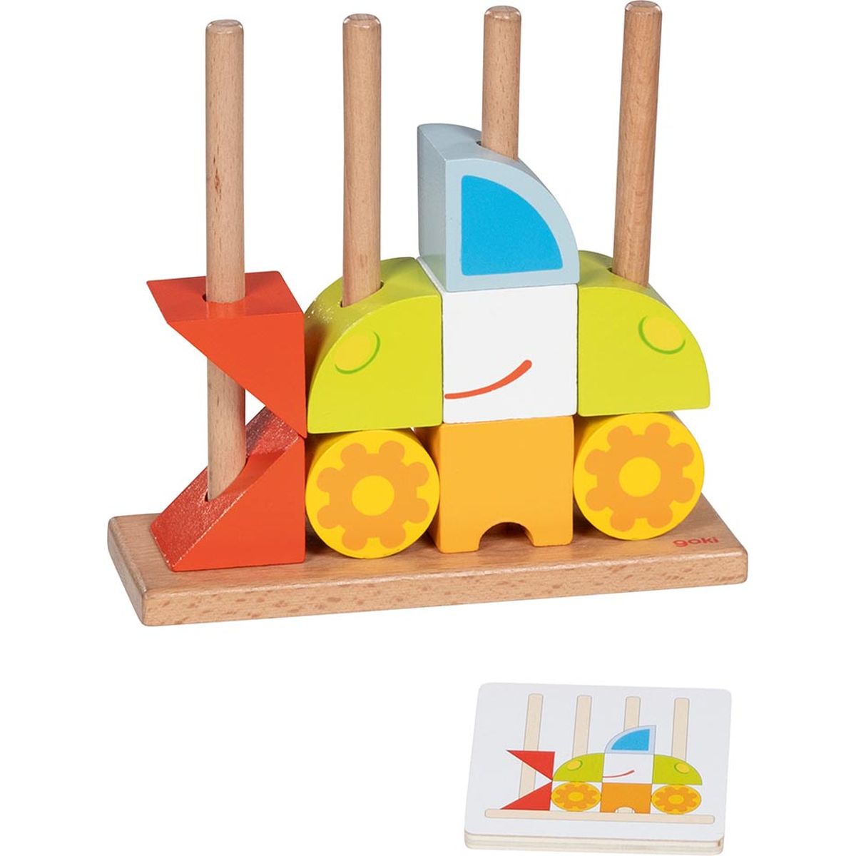 Steckspiel Vario mit 12 Vorlagekärtchen