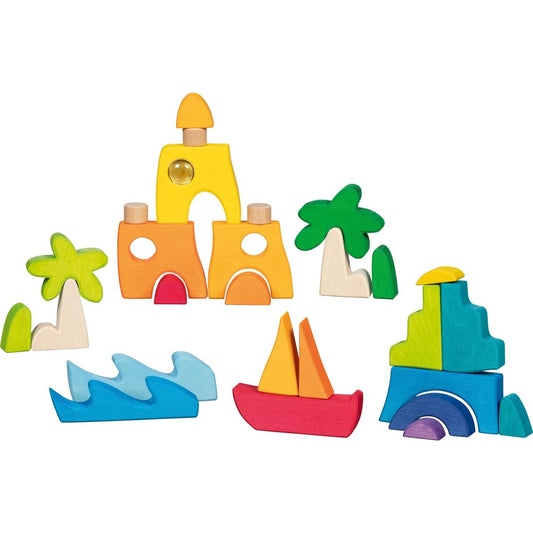 Landschaftspuzzle Honolulu mit 3 Glitzersteinen