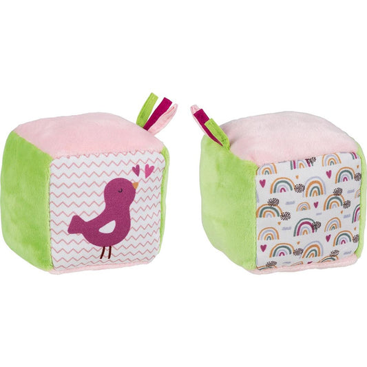 Würfel mit Knisterfolie und Glocke