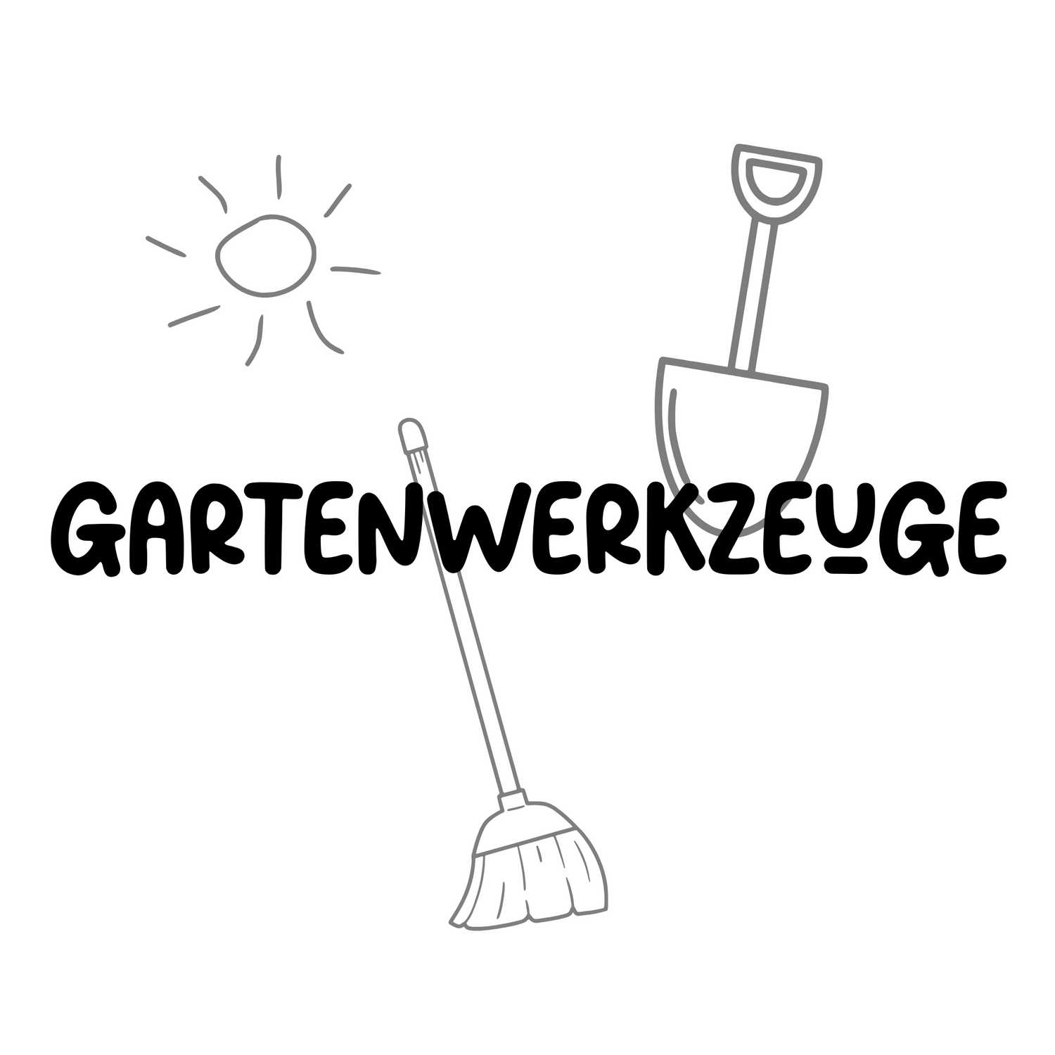 Gartenwerkzeuge und -spiele