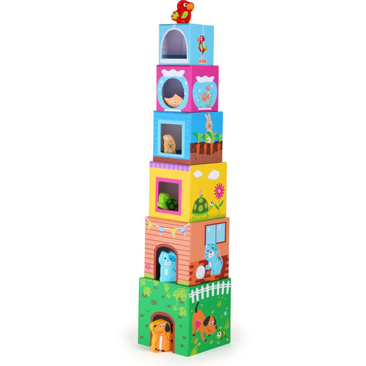 Stapelwürfel mit Figuren Haustiere