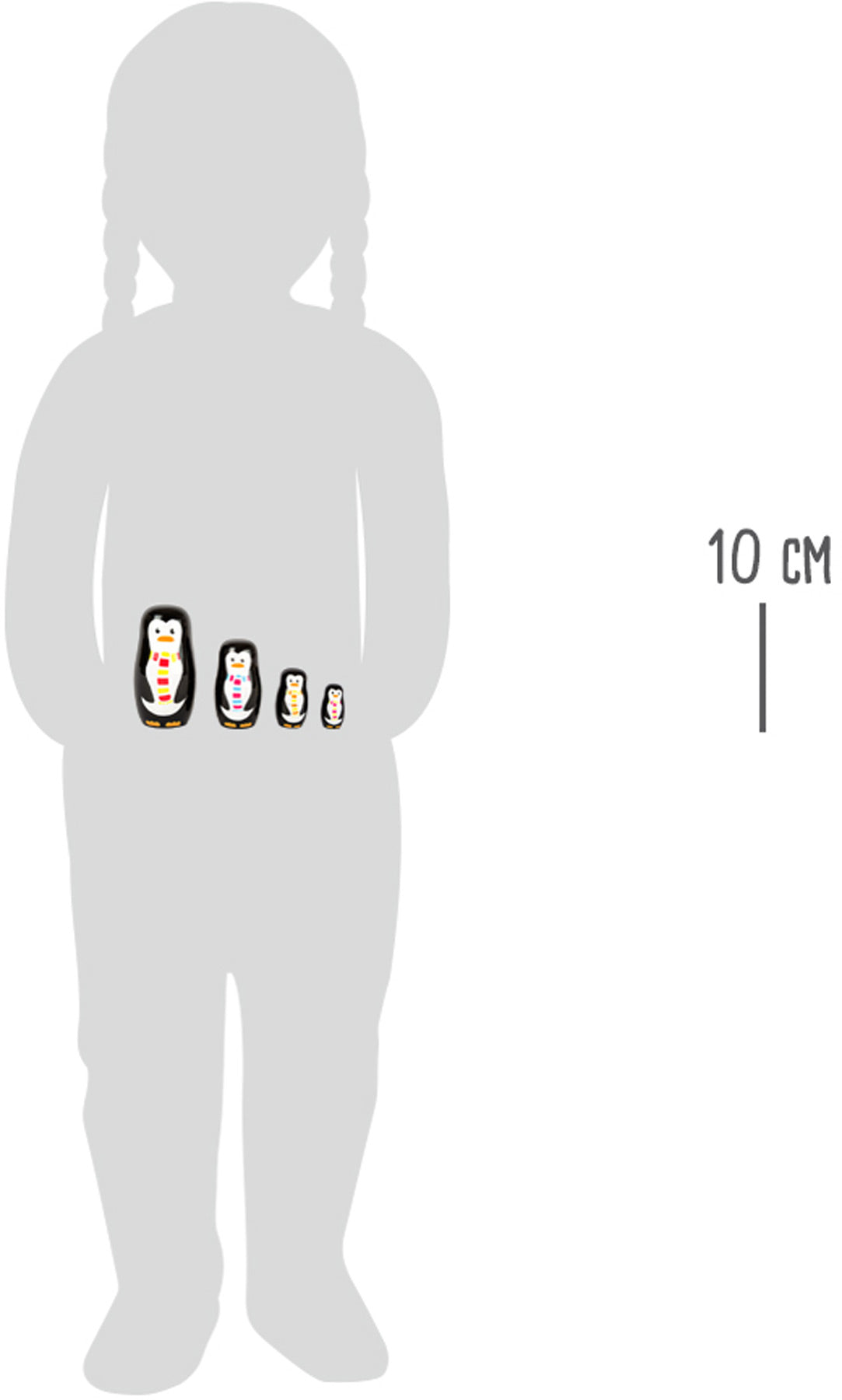 Matrjoschka Pinguin-Familie