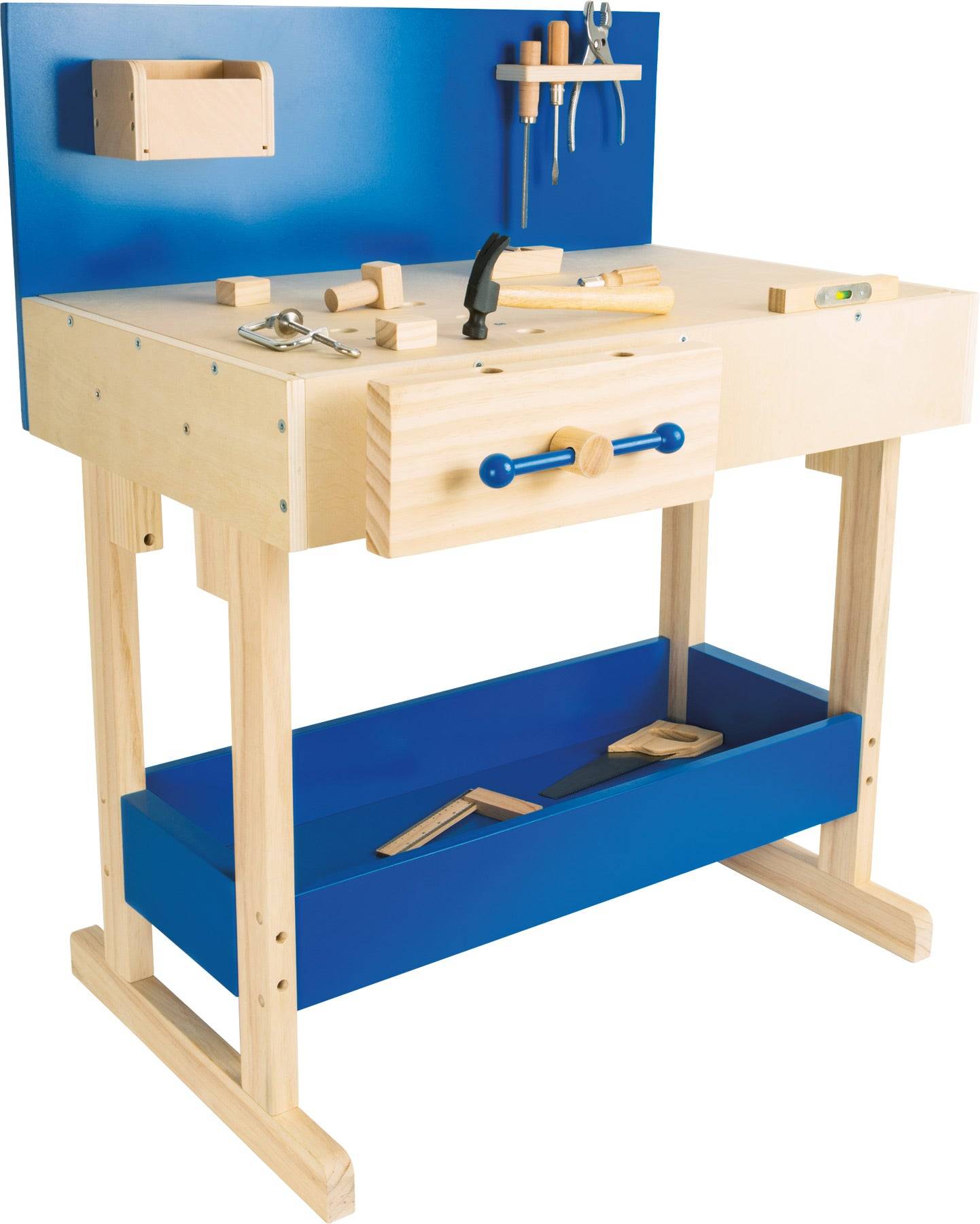 Kinderwerkbank Blau mit Zubehör