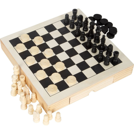 Spiele-Set Schach, Dame & Mühle