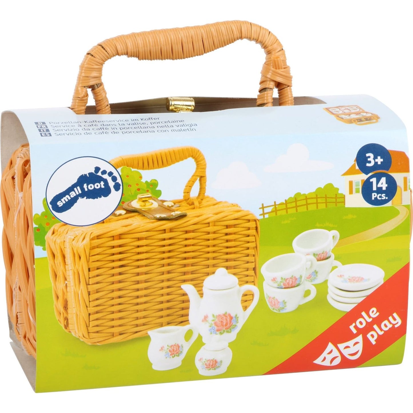 Porzellan-Kaffeeservice im Koffer