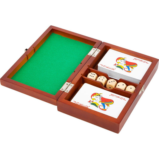 Spielbox Karten und Würfel