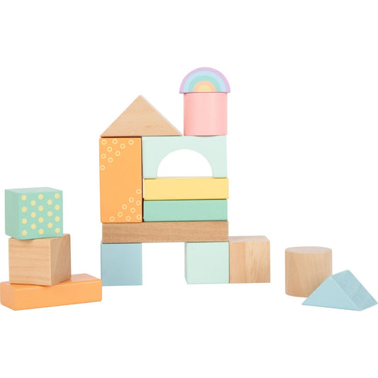 Holzbausteine Pastell
