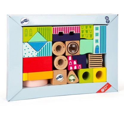 Holzbausteine Fantasiewelt