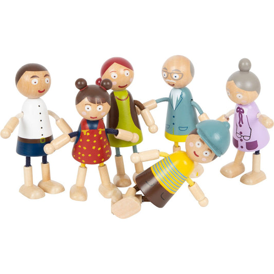 Biegepuppen-Familie aus Holz