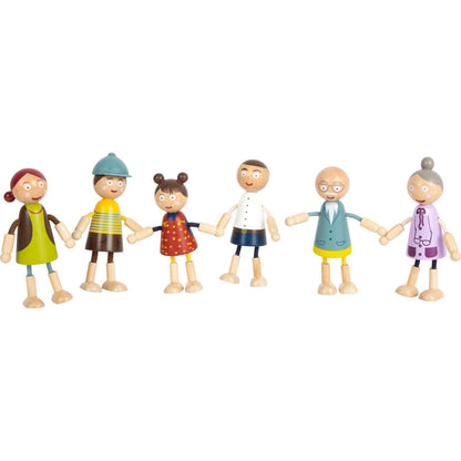 Biegepuppen-Familie aus Holz