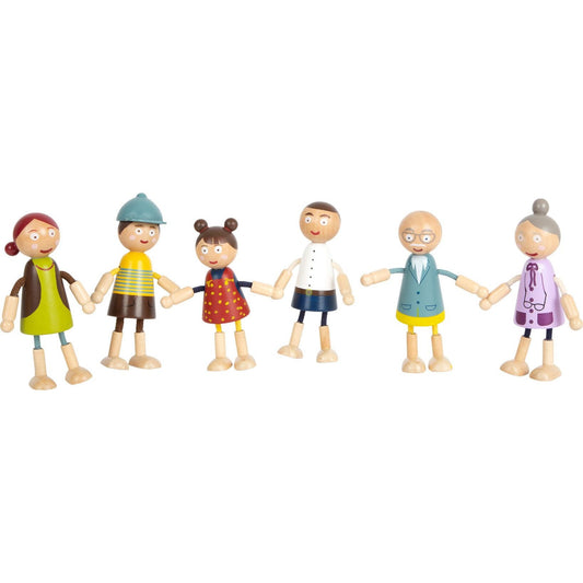 Biegepuppen-Familie aus Holz
