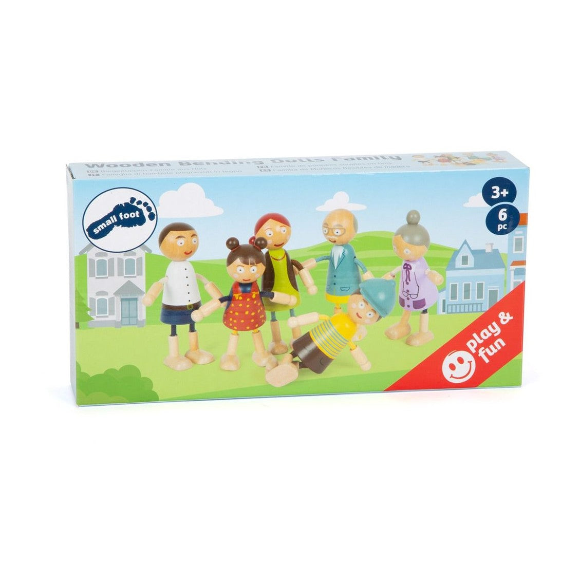 Biegepuppen-Familie aus Holz