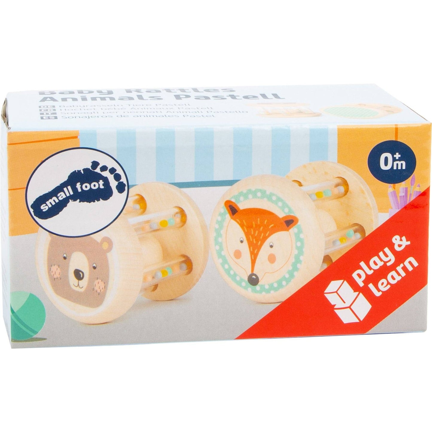 Babyrasseln Tiere Pastell