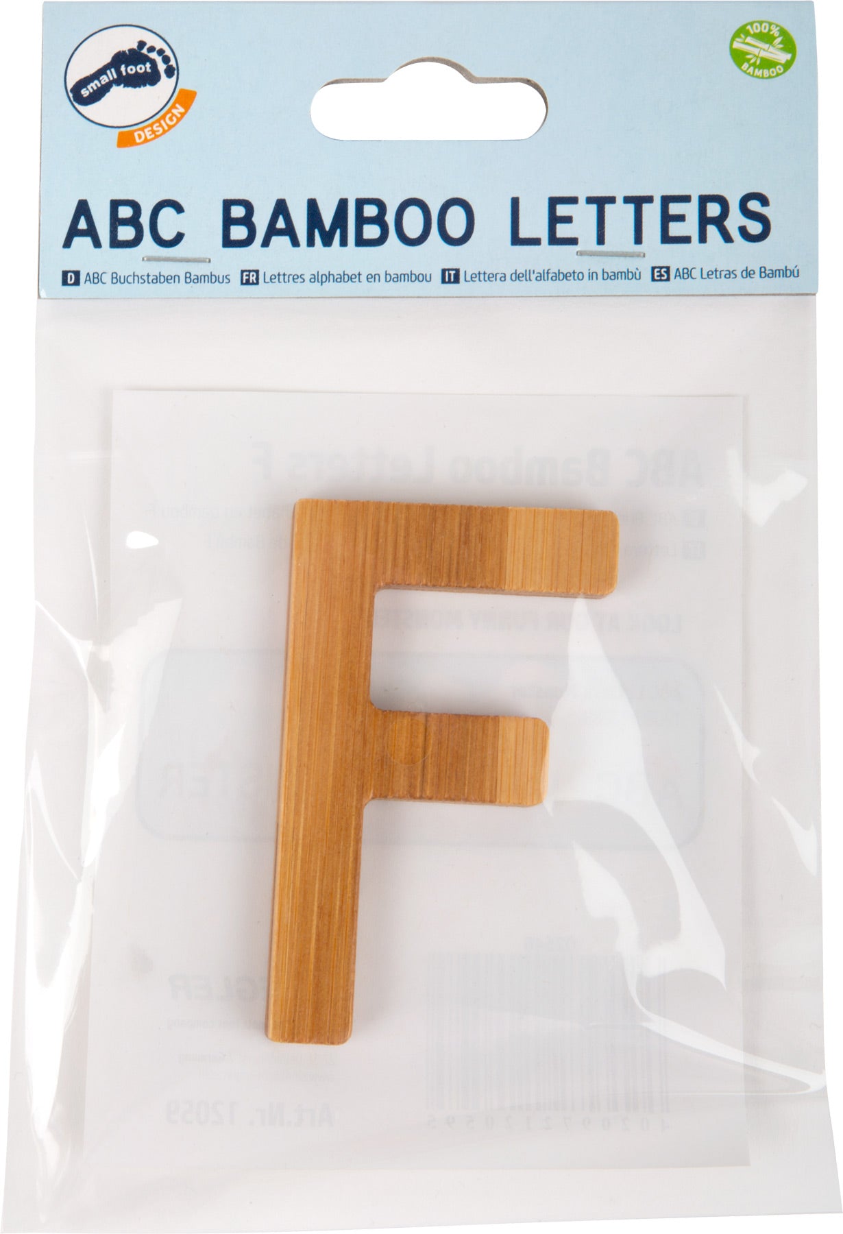 ABC Buchstaben Bambus F