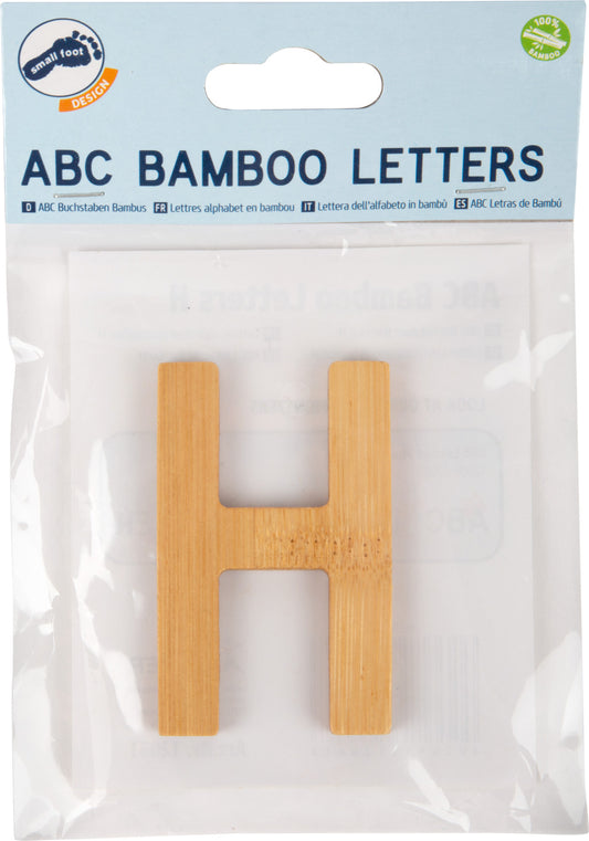 ABC Buchstaben Bambus H