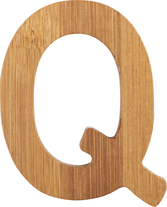 ABC Buchstaben Bambus Q