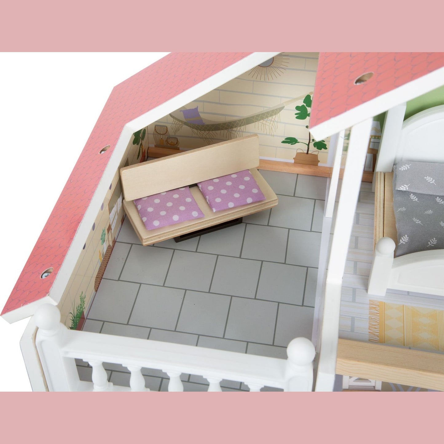 Puppenhaus mit Dachterrasse