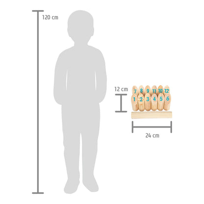 Wikingerspiel Kubb mit Zahlen „Active“