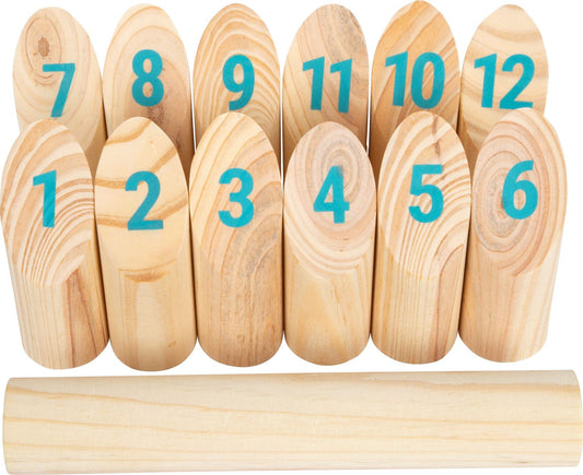 Wikingerspiel Kubb mit Zahlen „Active“