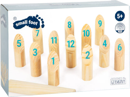 Wikingerspiel Kubb mit Zahlen „Active“