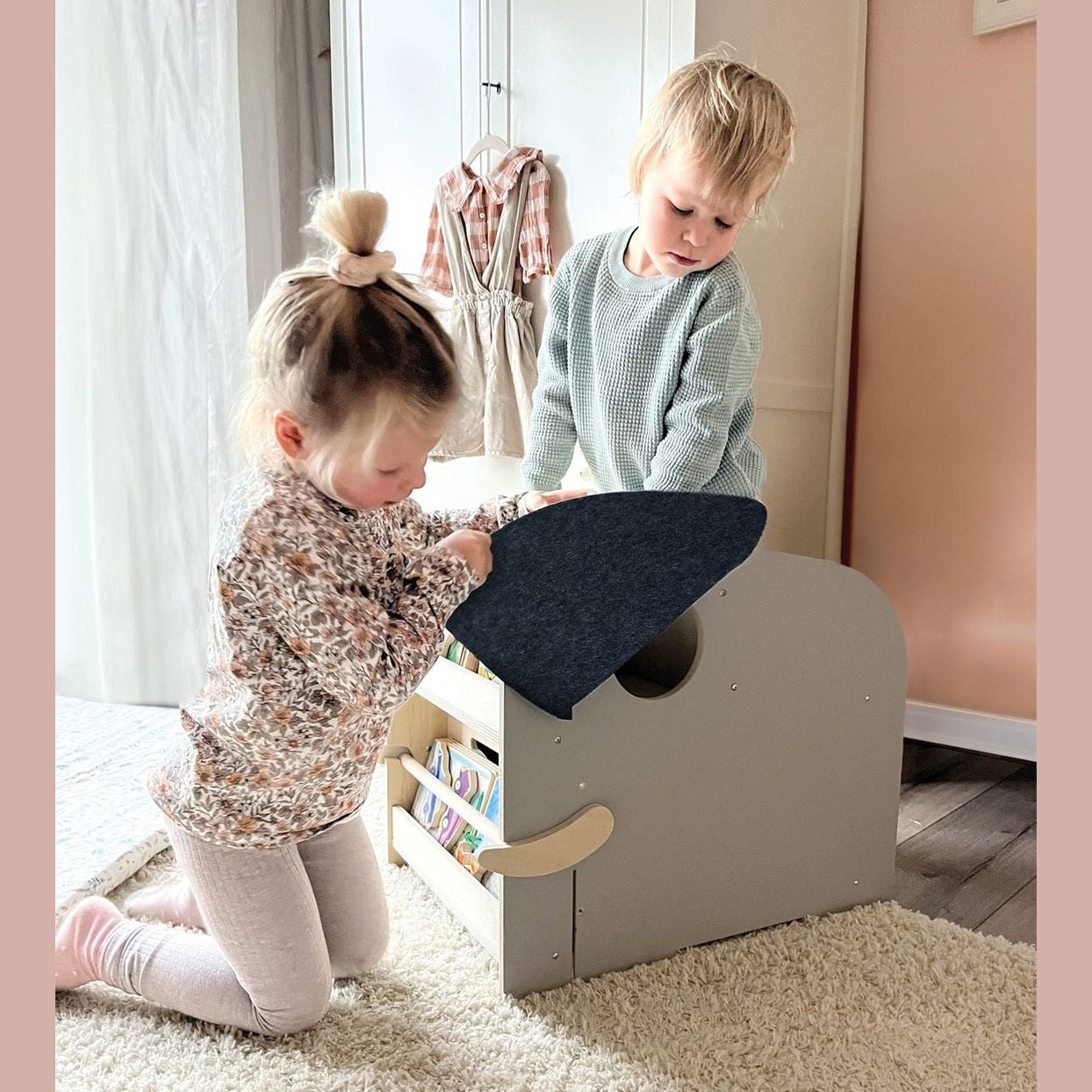 Spielzeugbox mit Sitz und Rollen Elefant „Wildlife“