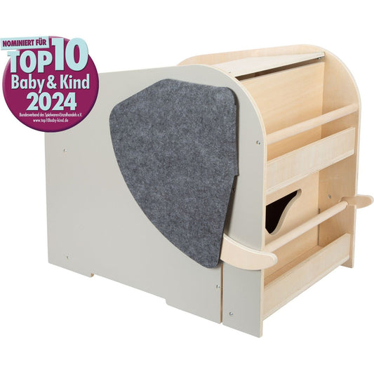 Spielzeugbox mit Sitz und Rollen Elefant „Wildlife“