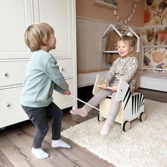 Spielzeugkiste mit Rollen Zebra „Wildlife“