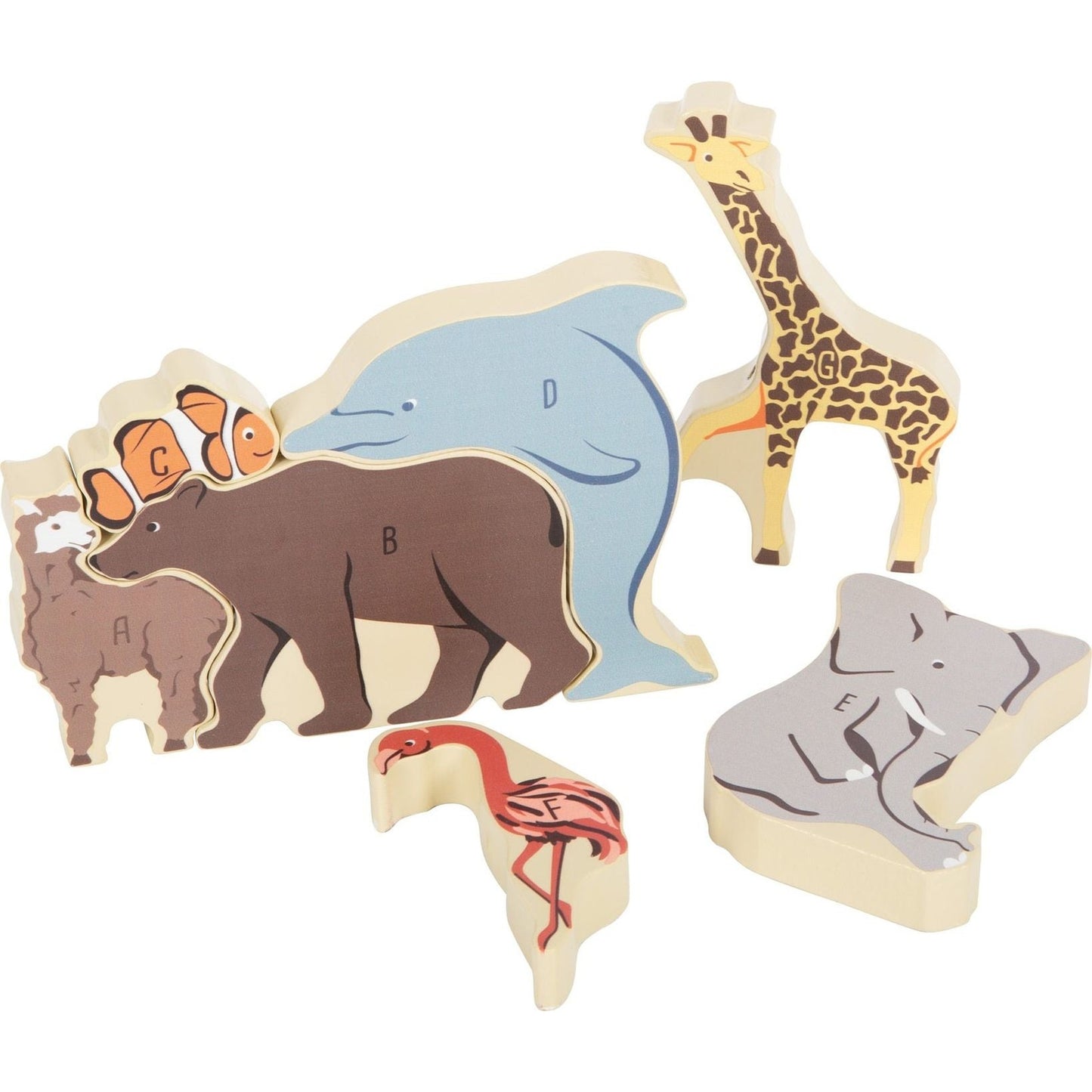 Buchstabenpuzzle Tiere