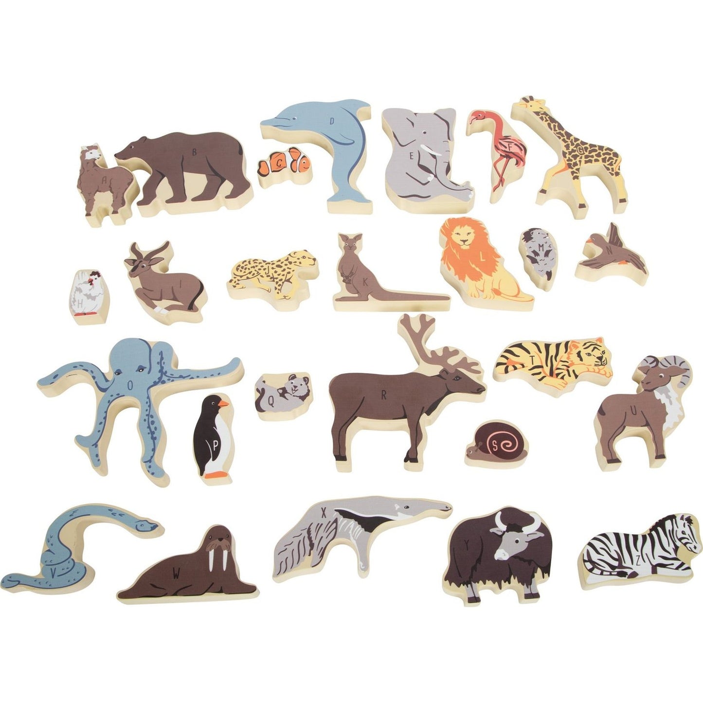 Buchstabenpuzzle Tiere