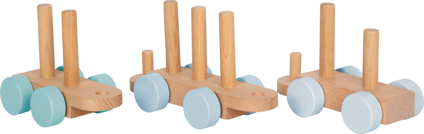 Holzzug blau