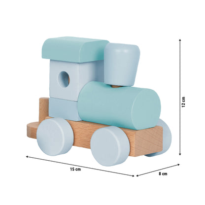Holzzug blau