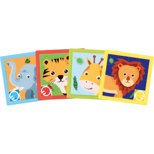 Kunststoffschiebepuzzle afrikanische Tiere