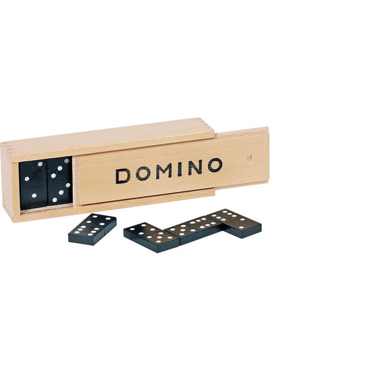 Dominospiel im Holzkasten