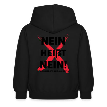 Kinder Hoodie - Nein heißt Nein! - Schwarz