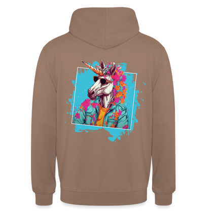 Unisex Hoodie - Flower-Horn - Mokka