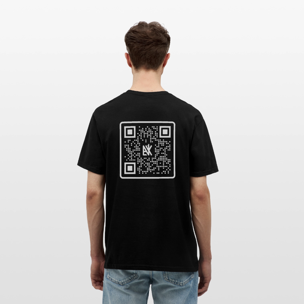 Männer T-Shirt - QR Code (Schwarz) - Schwarz