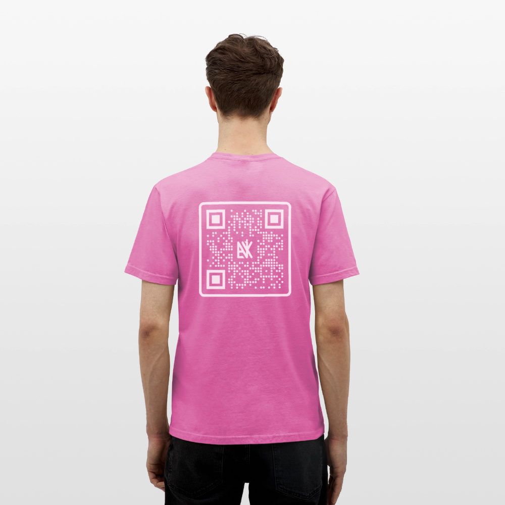 Männer T-Shirt - QR Code (Schwarz) - Pink
