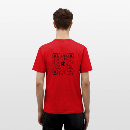 Männer T-Shirt - QR Code (Weiß) - Rot