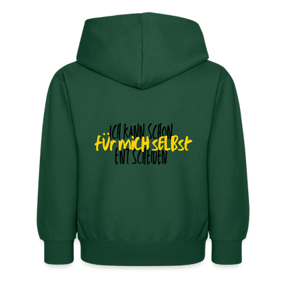 Kinder Hoodie - Selbst entscheiden - Flaschengrün