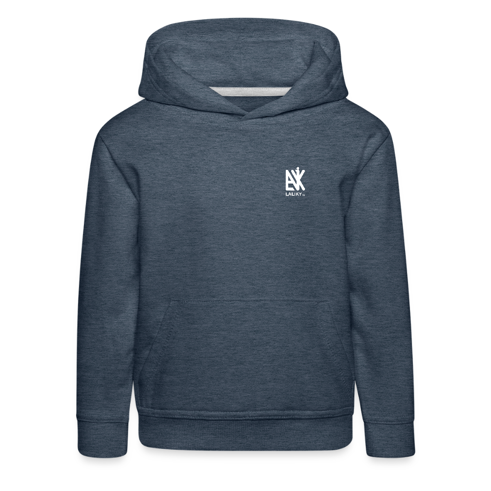 Kinder Premium Hoodie - Jeansblau