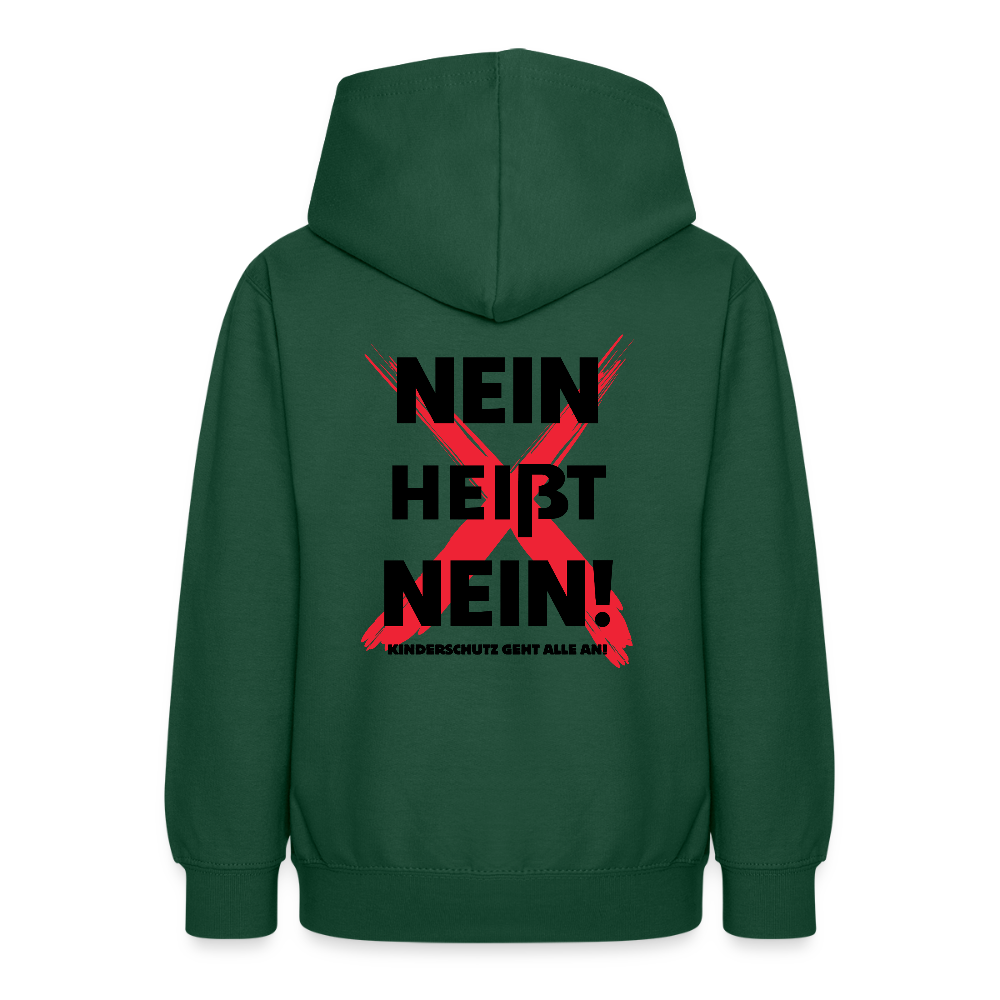 Teenager Hoodie - Nein heißt Nein! - Flaschengrün