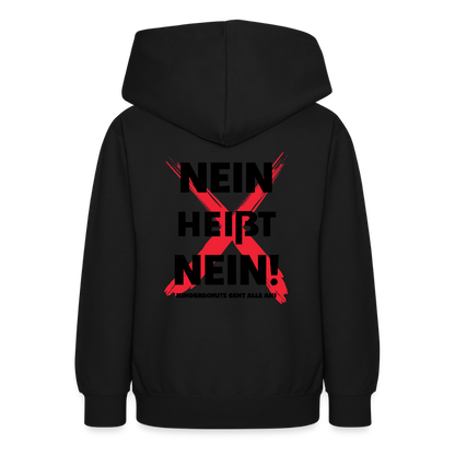 Teenager Hoodie - Nein heißt Nein! - Schwarz