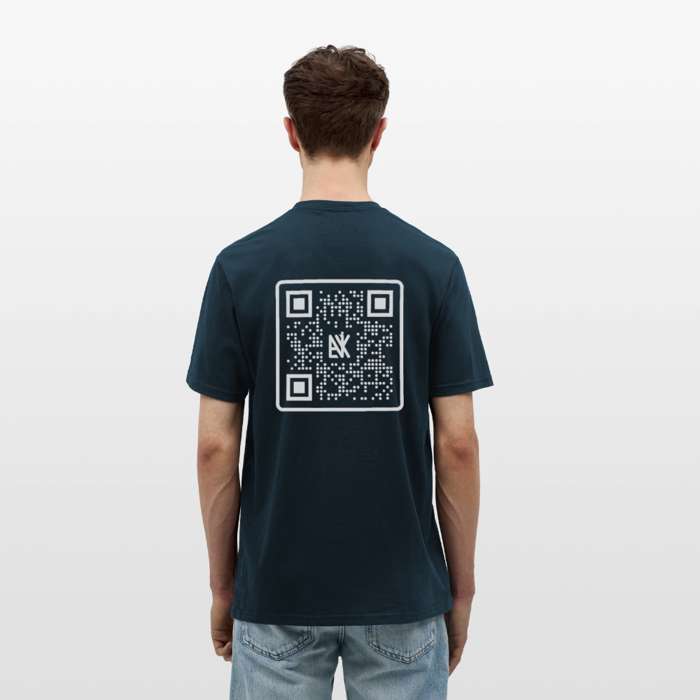 Männer T-Shirt - QR Code (Schwarz) - Navy