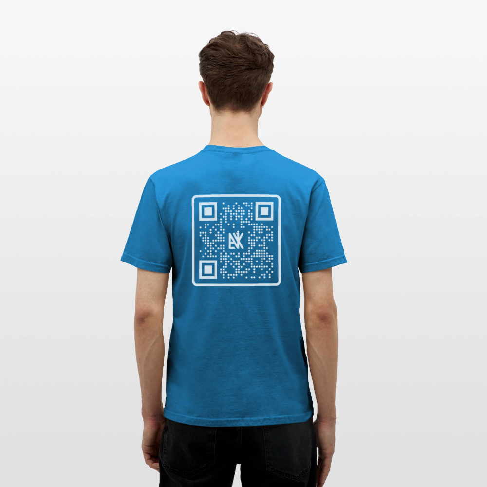 Männer T-Shirt - QR Code (Schwarz) - Royalblau