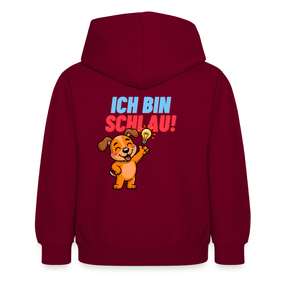 Kinder Hoodie - Ich bin schlau - Bordeaux