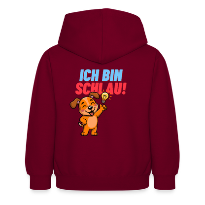 Kinder Hoodie - Ich bin schlau - Bordeaux